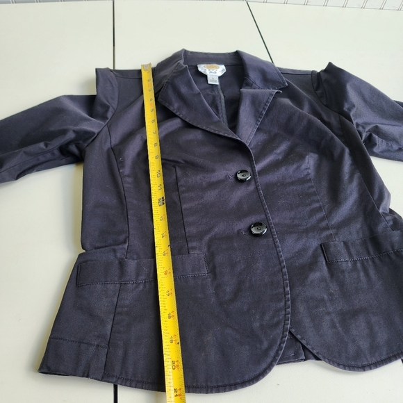 Talbots Women's Black Stretch Blazer Jacket 3/4 Sleeve Petite 6P - Picture 8 of 14